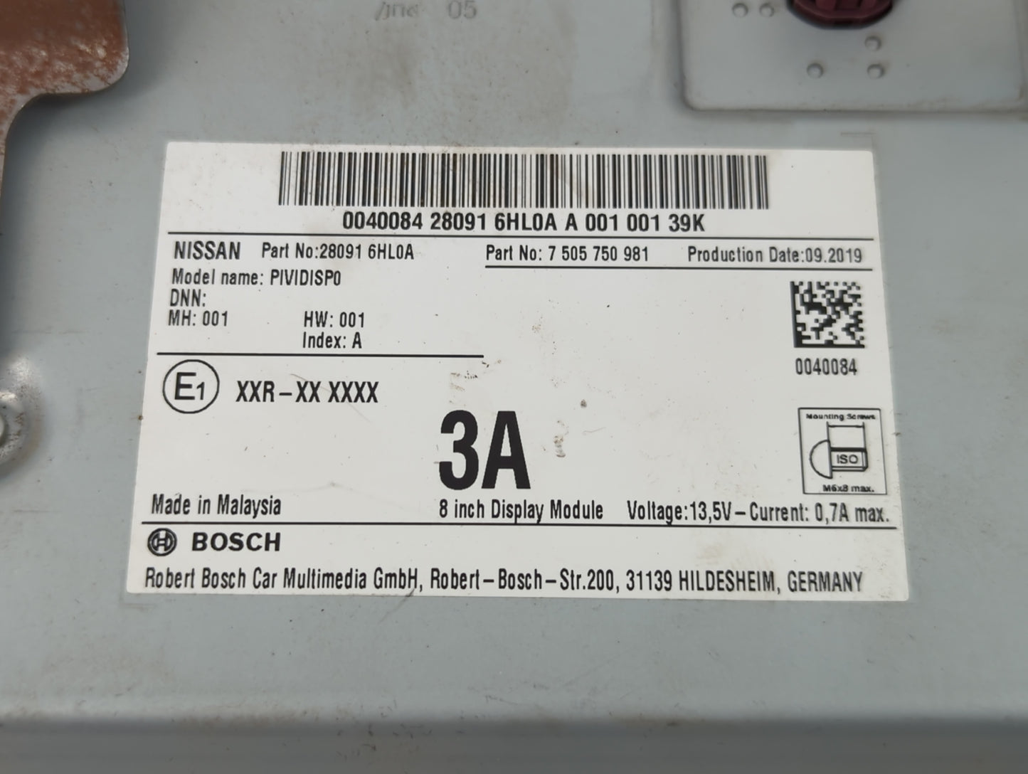 2019-2020 Infiniti Qx50 Information Display Screen - Oemusedautoparts1.com