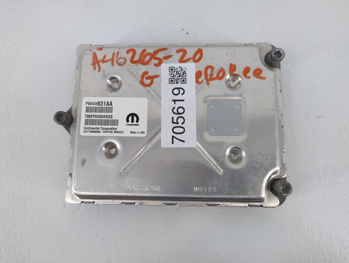 2020-2022 Jeep Grand Cherokee PCM Engine Control Computer ECU ECM PCU OEM P/N:P68434931AA Fits Fits 2020 2021 2022 OEM Used