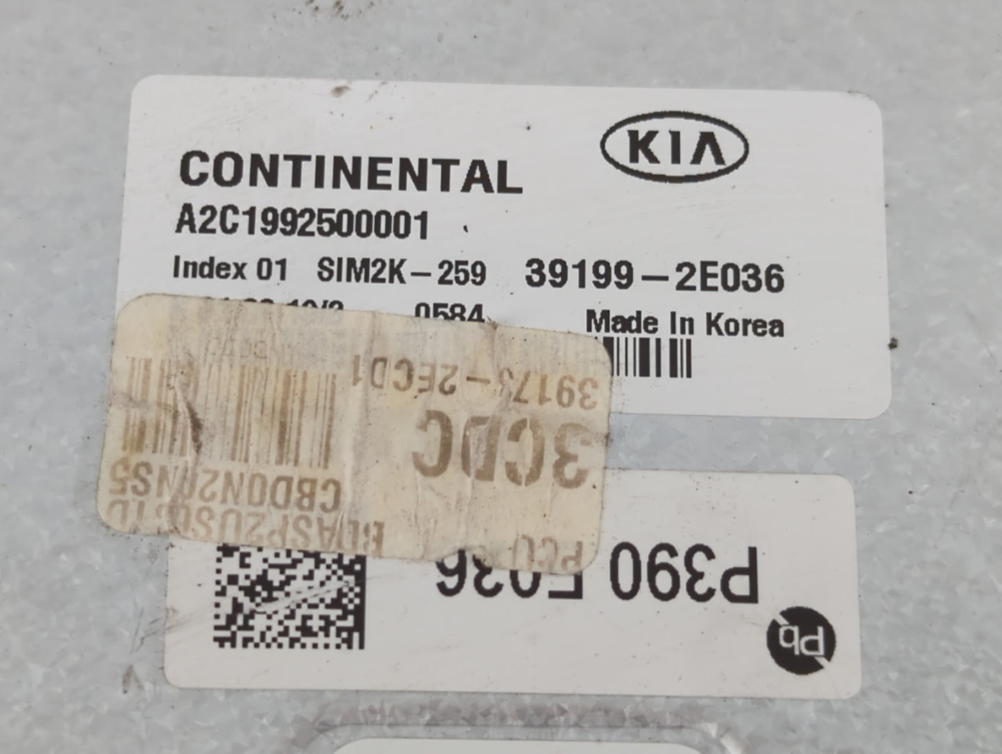 2020-2021 Kia Forte PCM Engine Control Computer ECU ECM PCU OEM P/N:39199-2E036 Fits Fits 2020 2021 OEM Used Auto Parts - Oe