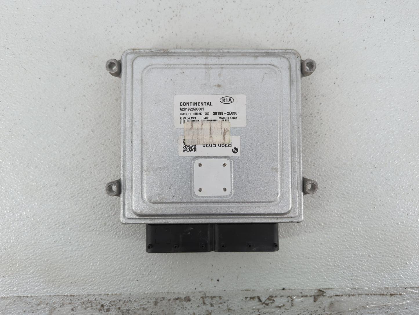 2019 Kia Forte PCM Engine Control Computer ECU ECM PCU OEM P/N:39199-2E036 Fits OEM Used Auto Parts - Oemusedautoparts1.com