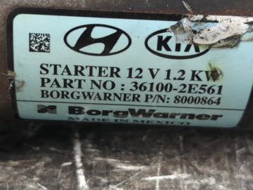 2017-2022 Kia Forte Car Starter Motor Solenoid OEM P/N:36100-2E561 Fits Fits 2017 2018 2019 2020 2021 2022 OEM Used Auto Parts