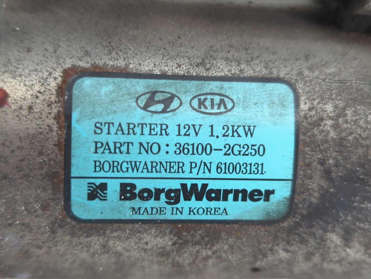 2016-2020 Kia Optima Car Starter Motor Solenoid OEM P/N:36100-2G250 Fits Fits 2015 2016 2017 2018 2019 2020 OEM Used Auto Pa