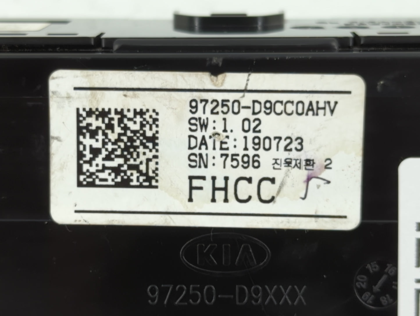 2020-2021 Kia Sportage Climate Control Module Temperature AC/Heater Replacement P/N:97250-D9CC0AHV Fits Fits 2020 2021 OEM U