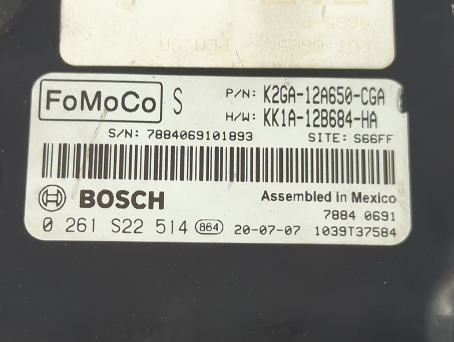 2019-2020 Lincoln Nautilus PCM Engine Control Computer ECU ECM PCU OEM P/N:K2GA-12A650-CGA KK1A-12B684-HA Fits OEM Used Auto