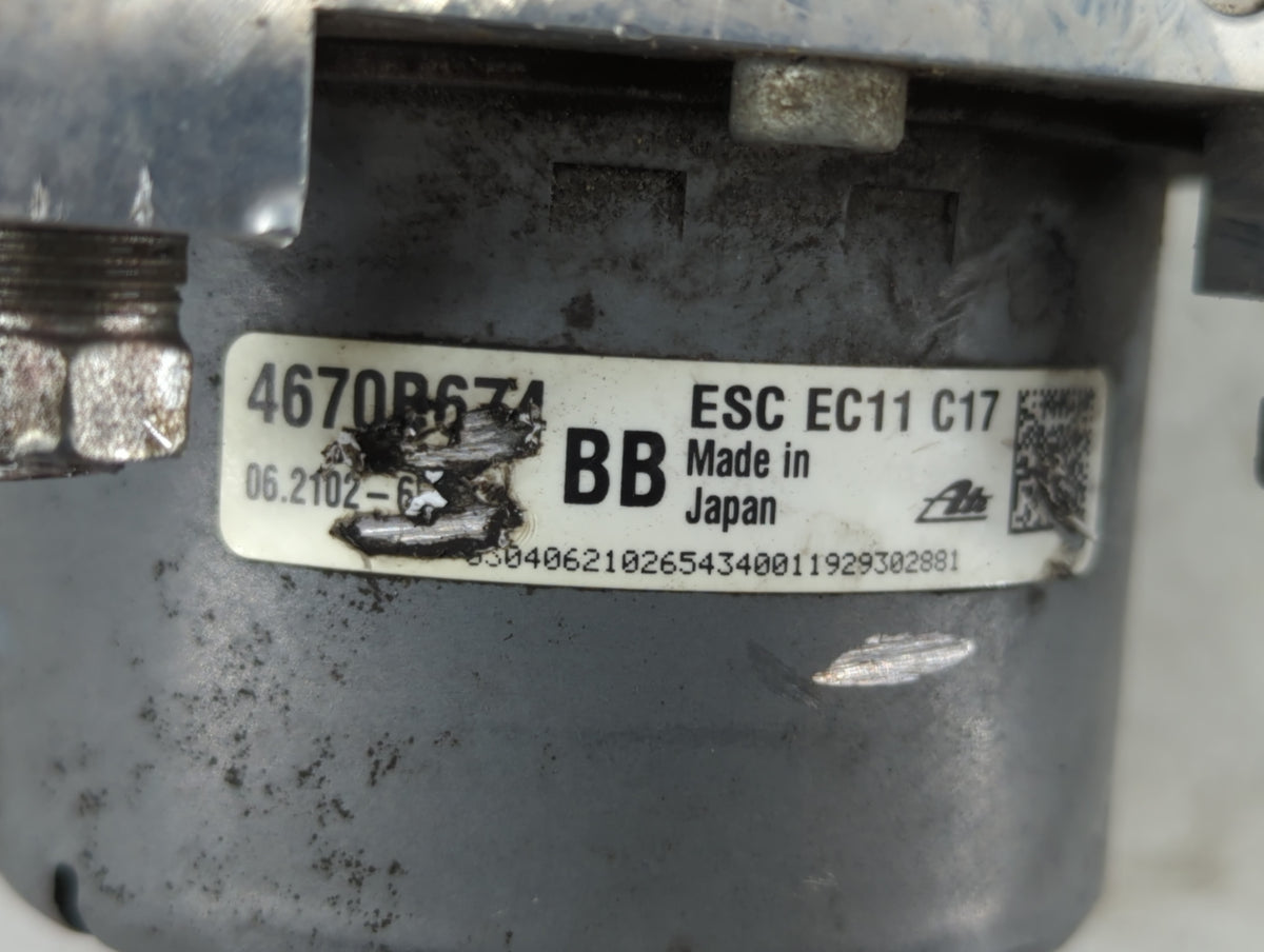 2020 Mitsubishi Outlander Sport Anti-Lock Brake ABS Pump Module Actuator OEM P/N:4670B674 Fits OEM Used Auto Parts - Oemused