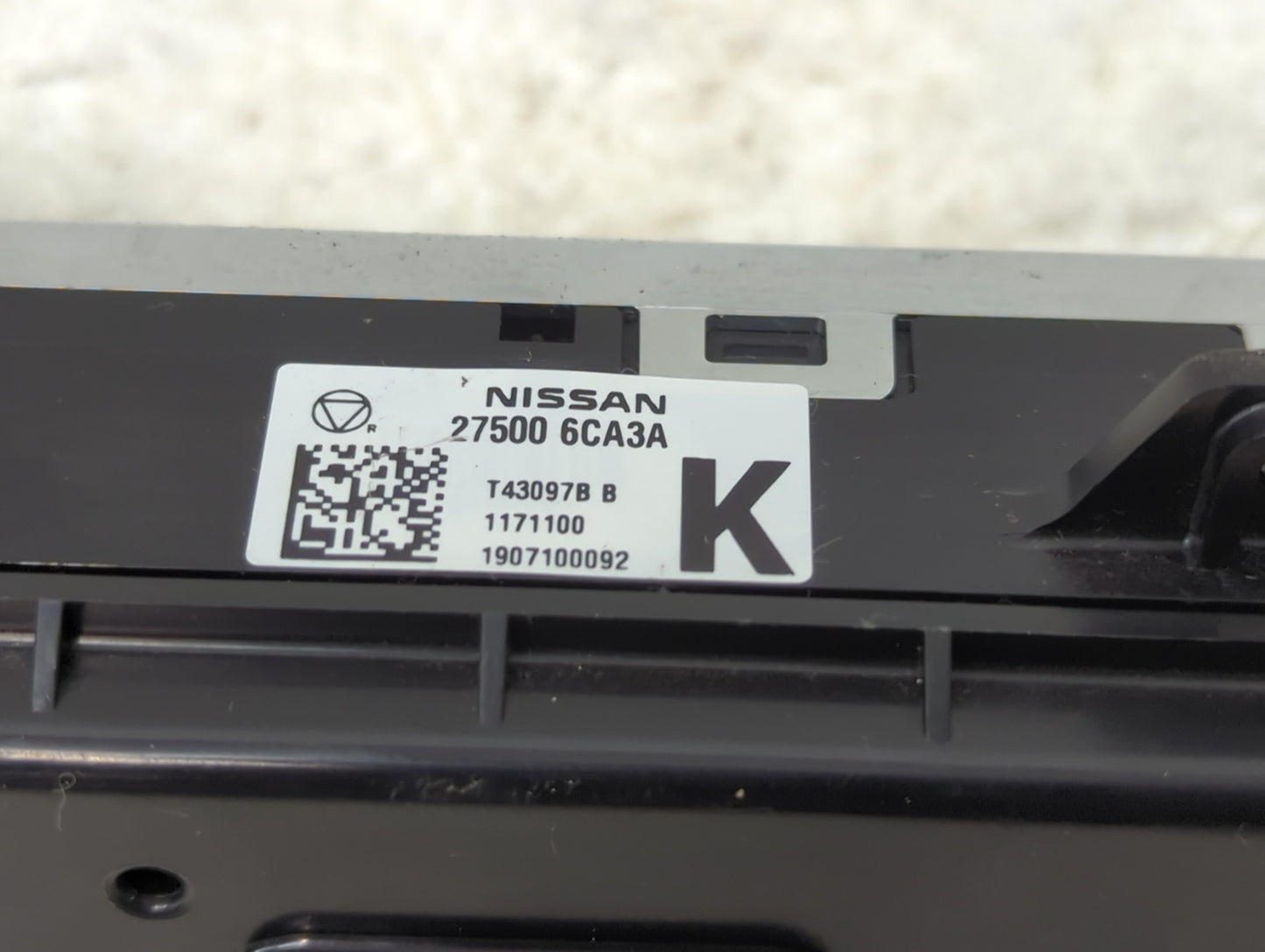 2019-2022 Nissan Altima Climate Control Module Temperature AC/Heater Replacement P/N:27500 6CA3A Fits Fits 2019 2020 2021 20