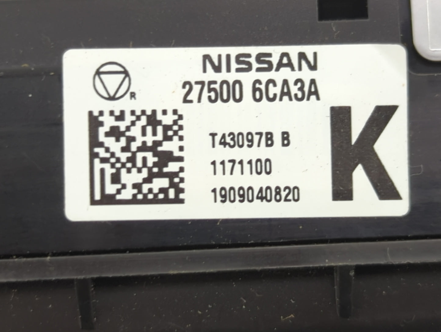 2019-2022 Nissan Altima Climate Control Module Temperature AC/Heater Replacement P/N:275006CA3A Fits Fits 2019 2020 2021 202