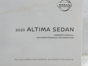 2020 Nissan Altima Owners Manual Book Guide P/N:OM20EA 0L34U2 OEM Used Auto Parts