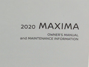 2020 Nissan Maxima Owners Manual Book Guide P/N:OM20EA 0A36U0 OEM Used Auto Parts