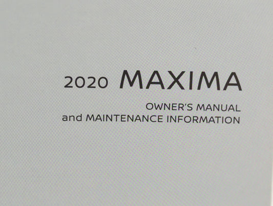 2020 Nissan Maxima Owners Manual Book Guide P/N:OM20EA 0A36U0 OEM Used Auto Parts