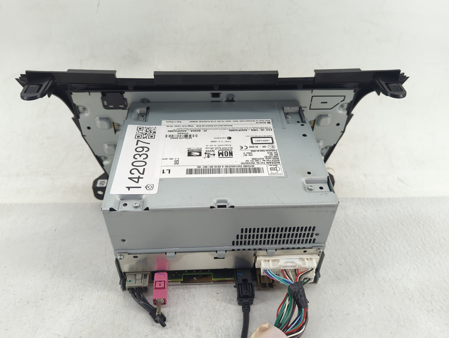 2019-2020 Nissan Murano Radio AM FM Cd Player Receiver Replacement P/N:2591A9UF0D 7 505 751 134, 259194BA1A Fits Fits 2019 2