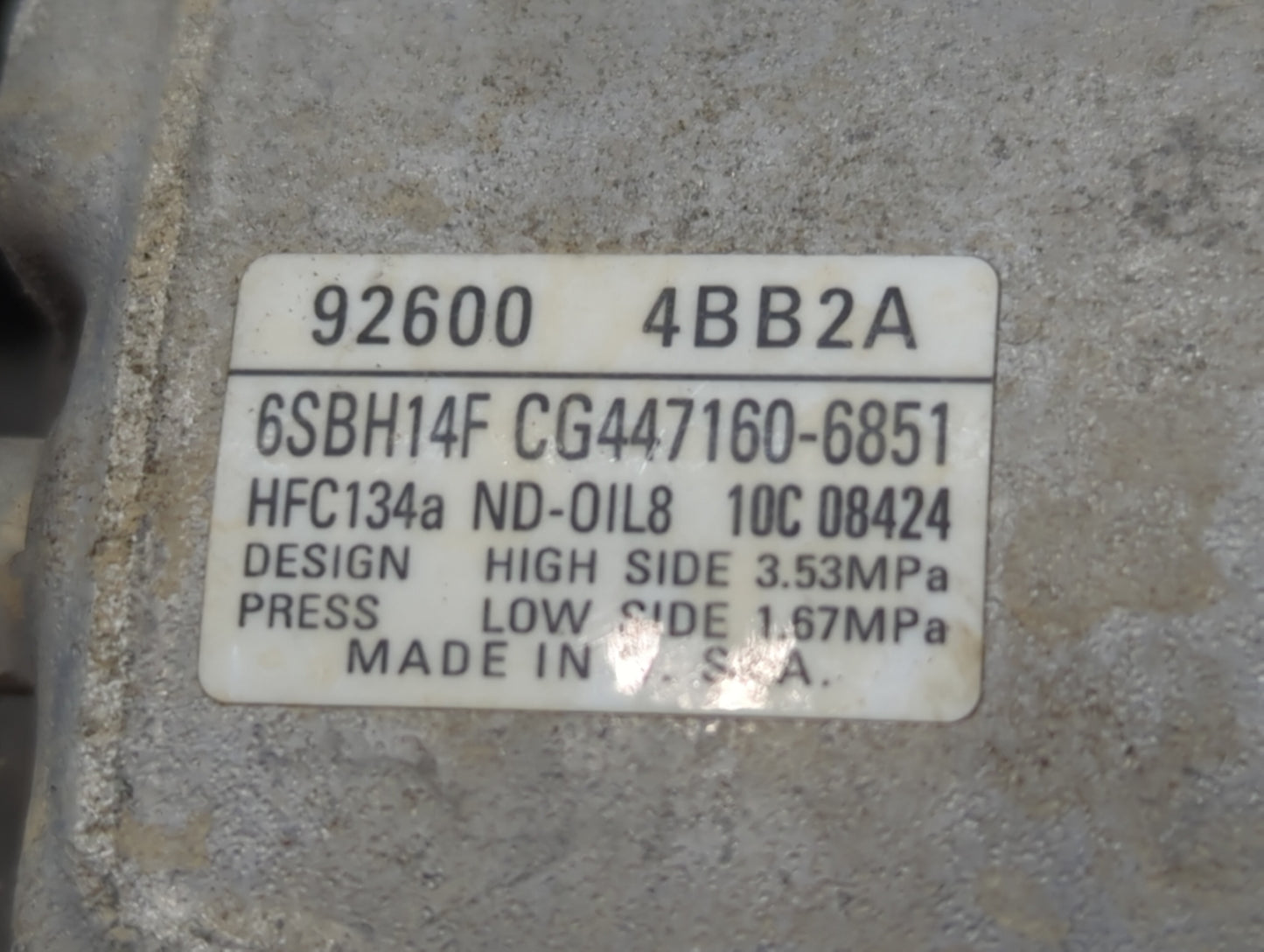 2014-2020 Nissan Rogue Air Conditioning A/c Ac Compressor Oem - Oemusedautoparts1.com