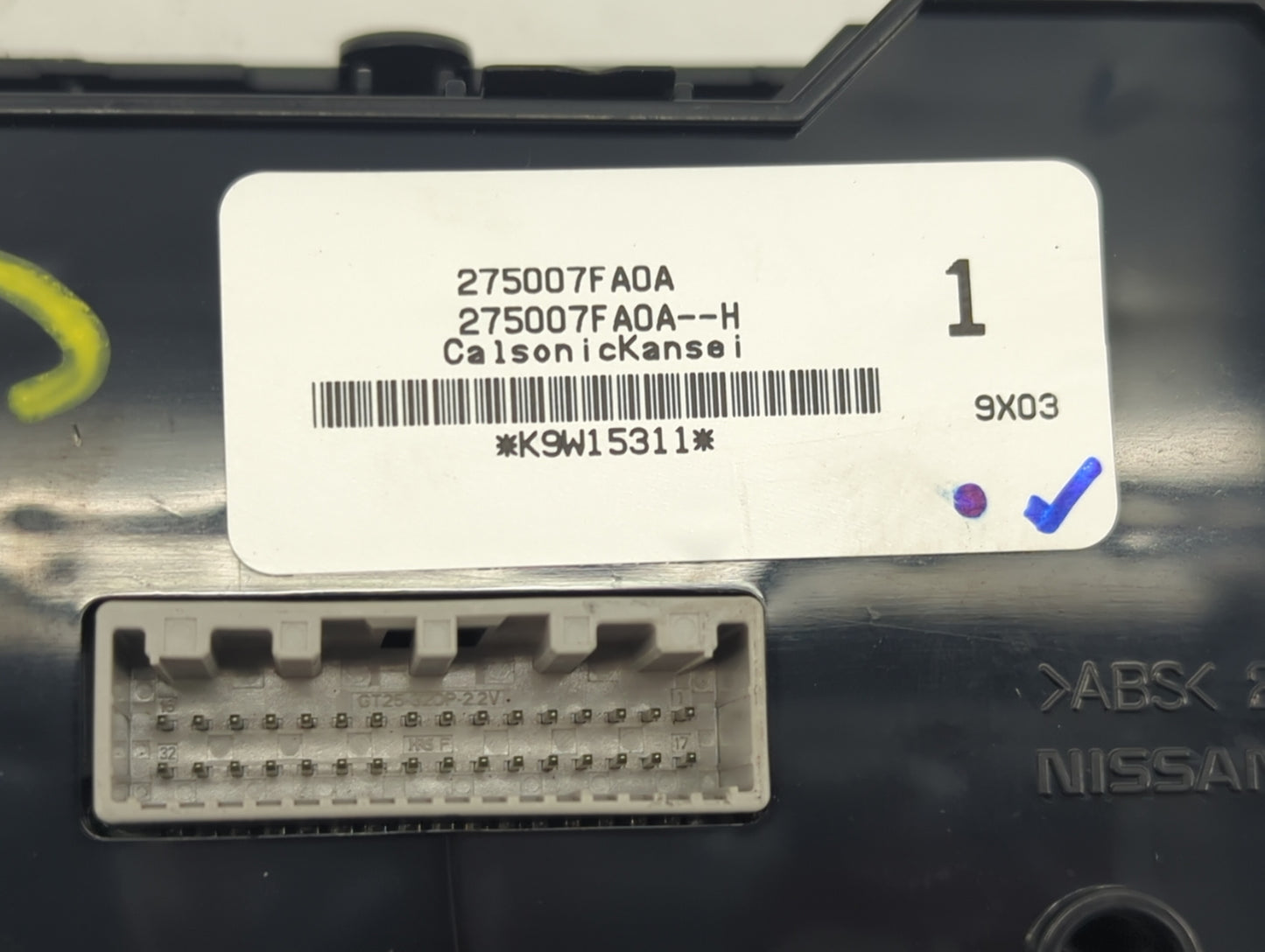 2017-2022 Nissan Rogue Sport Climate Control Module Temperature AC/Heater Replacement P/N:275007FA0A Fits OEM Used Auto Part