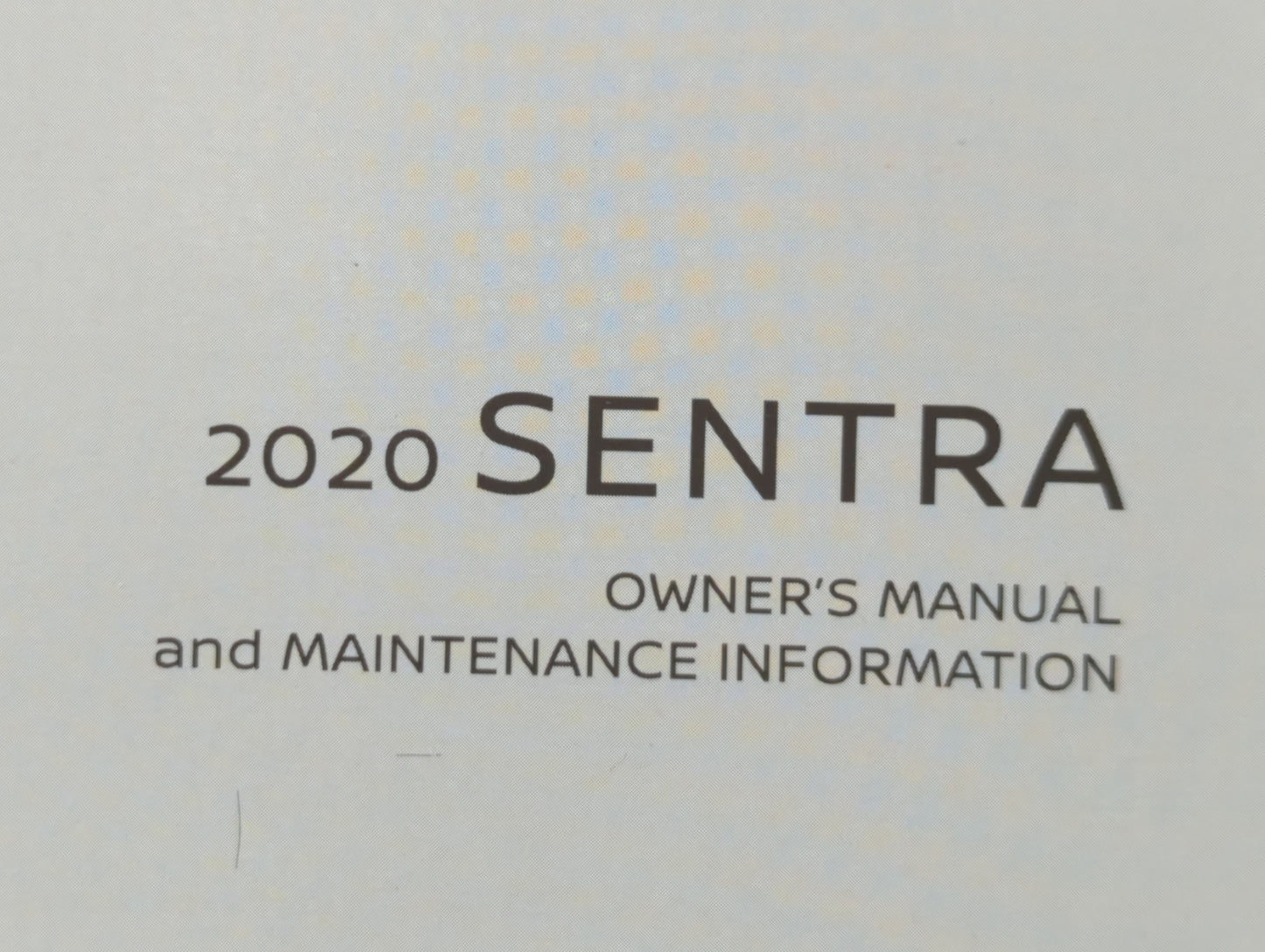 2020 Nissan Sentra Owners Manual Book Guide P/N:0M20EM 0B18U1 OEM Used Auto Parts - Oemusedautoparts1.com