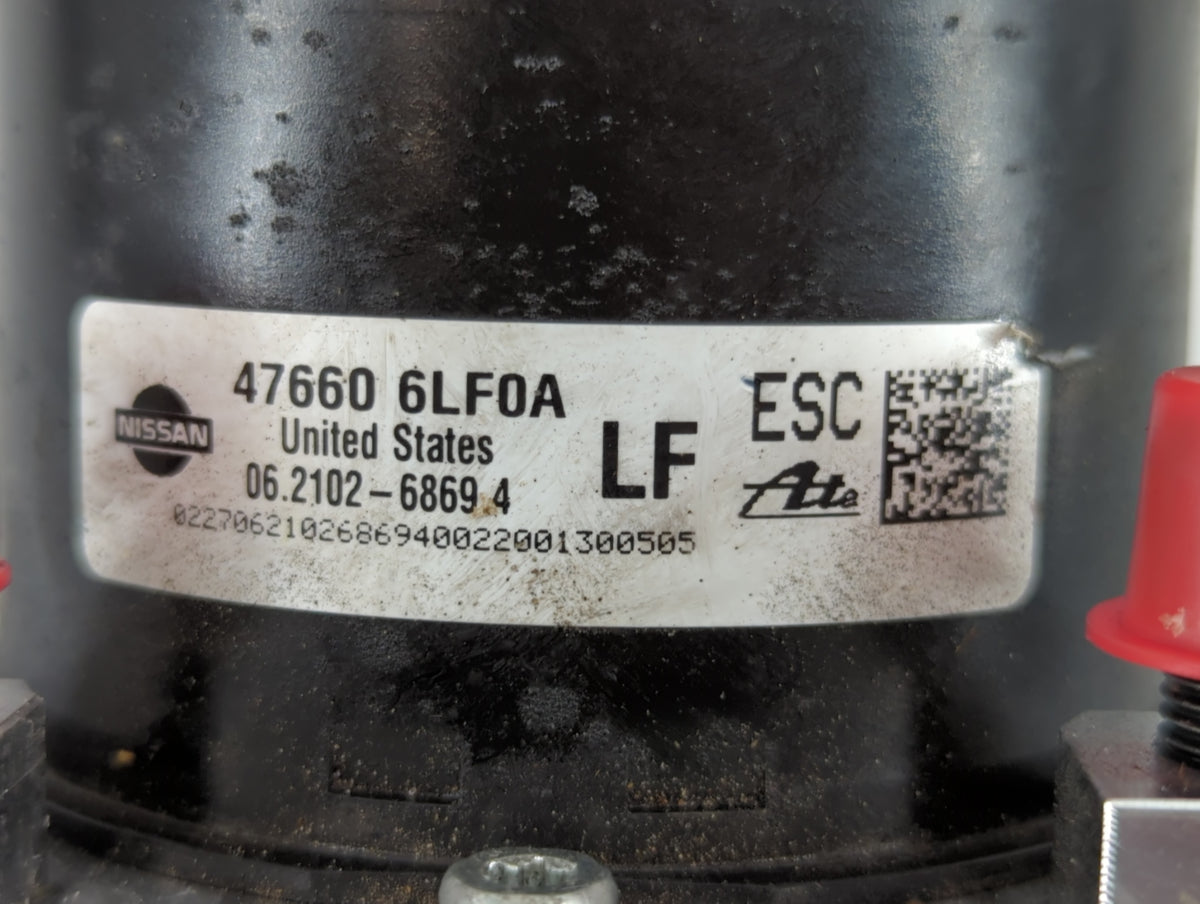 2020-2022 Nissan Sentra Anti-Lock Brake ABS Pump Module Actuator OEM P/N:47660 6LF0A Fits Fits 2020 2021 2022 OEM Used Auto