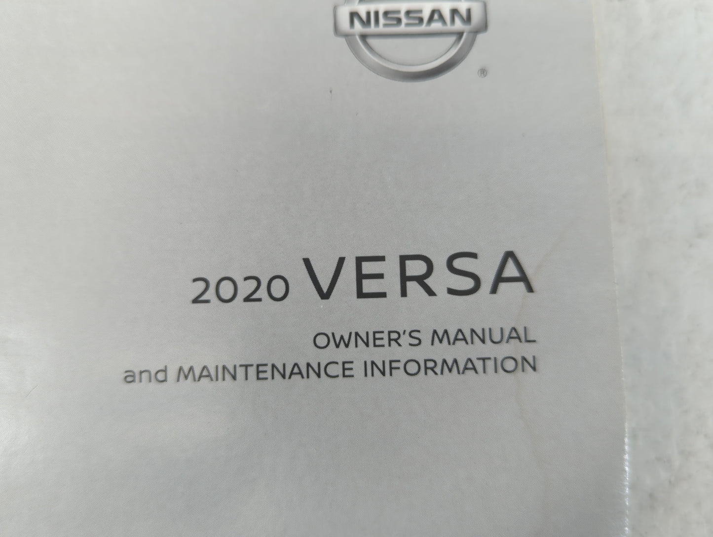 2020 Nissan Versa Owners Manual Book Guide P/N:OM20EM ON18U1 OEM Used Auto Parts - Oemusedautoparts1.com
