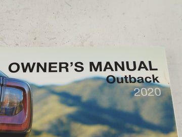 2020 Subaru Outback Owners Manual Book Guide P/N:A2570BE-B MSA5M2004A OEM Used Auto Parts