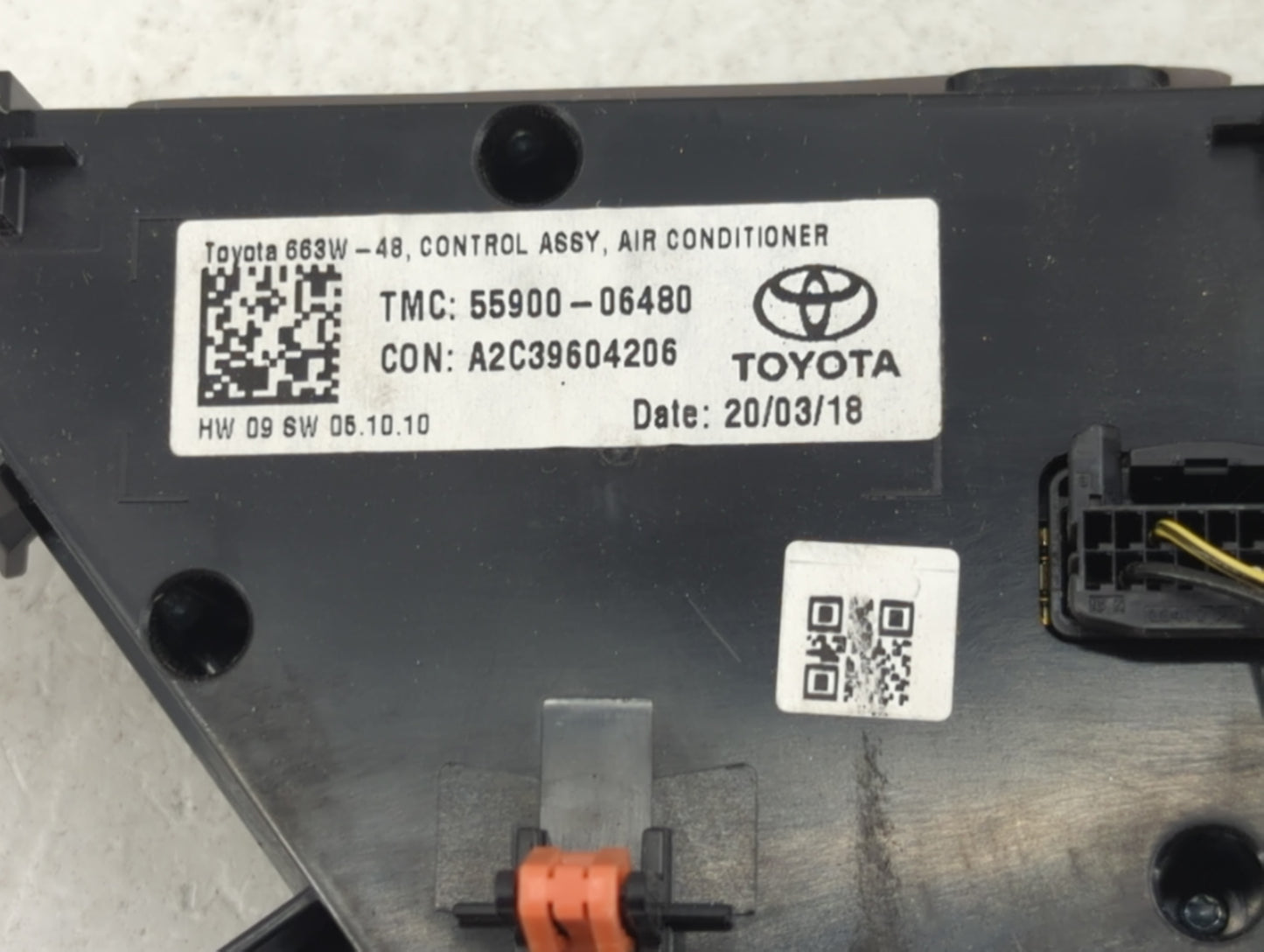 2020 Toyota Camry Climate Control Module Temperature AC/Heater Replacement P/N:55900-06480 A2C39604206 Fits OEM Used Auto Pa