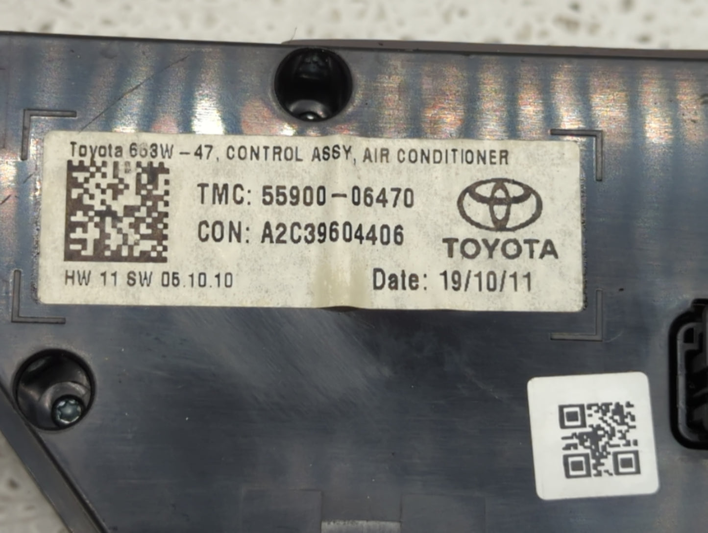 2018-2022 Toyota Camry Climate Control Module Temperature AC/Heater Replacement P/N:55900-06470 Fits Fits 2018 2019 2020 202