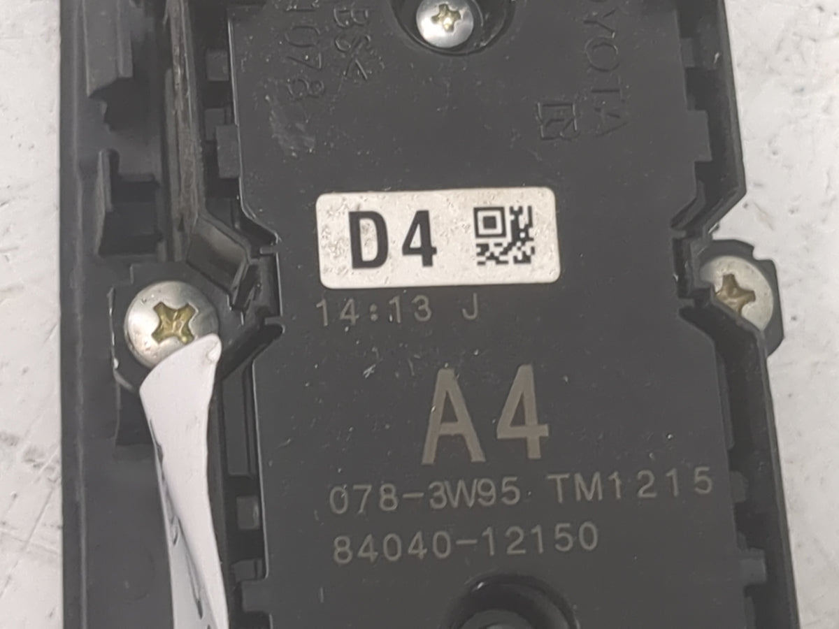 2020 Toyota Corolla Master Power Window Switch Replacement Driver Side Left P/N:078-3W95 84040-12150 Fits Fits 2019 OEM Used