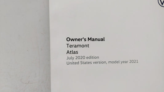 2020 Volkswagen Teramont Owners Manual Book Guide OEM Used Auto Parts