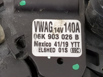 2020-2022 Volkswagen Tiguan Alternator Replacement Generator Charging Assembly Engine OEM P/N:06K 903 026 B Fits OEM Used Auto Parts