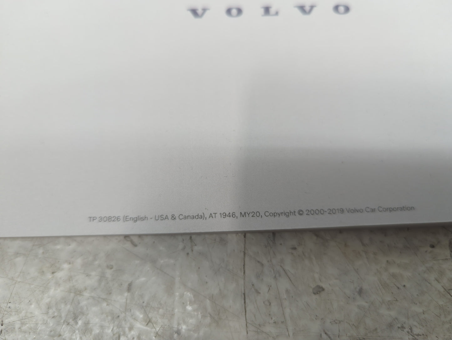 2020 Volvo Xc90 Owners Manual Book Guide OEM Used Auto Parts - Oemusedautoparts1.com