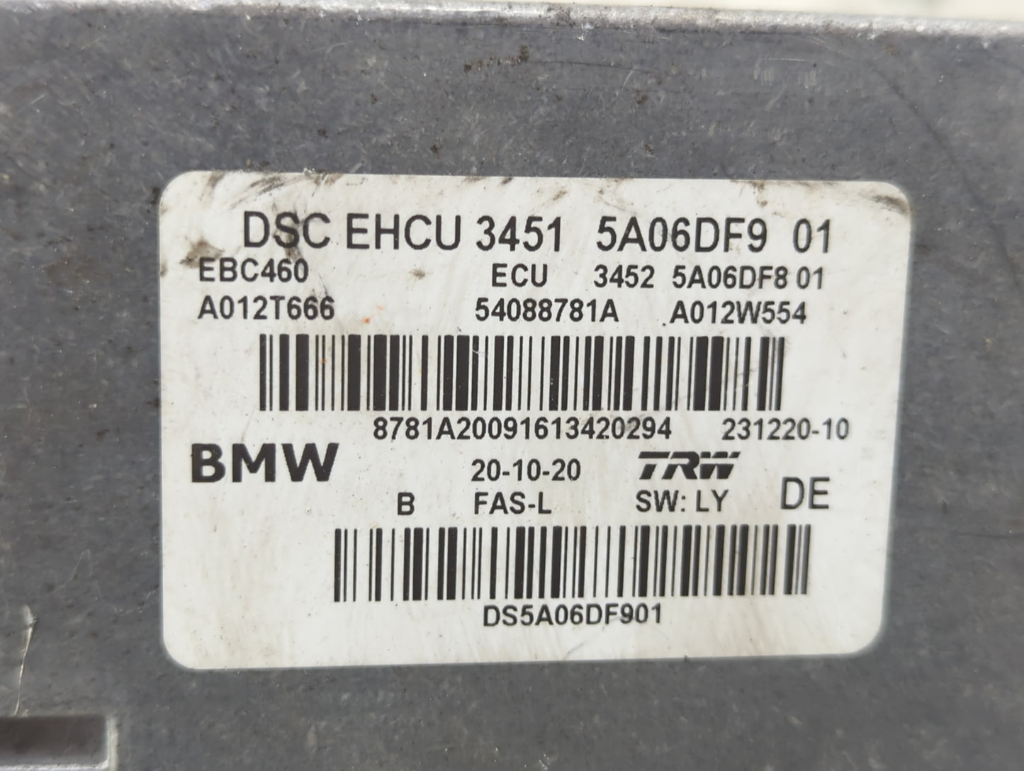 2021 Bmw X4 ABS Pump Control Module Replacement P/N:EBC4603452 5A06DF901, DSCEHCU34515A06DF901, EBC46034525A06DF801, A012T66