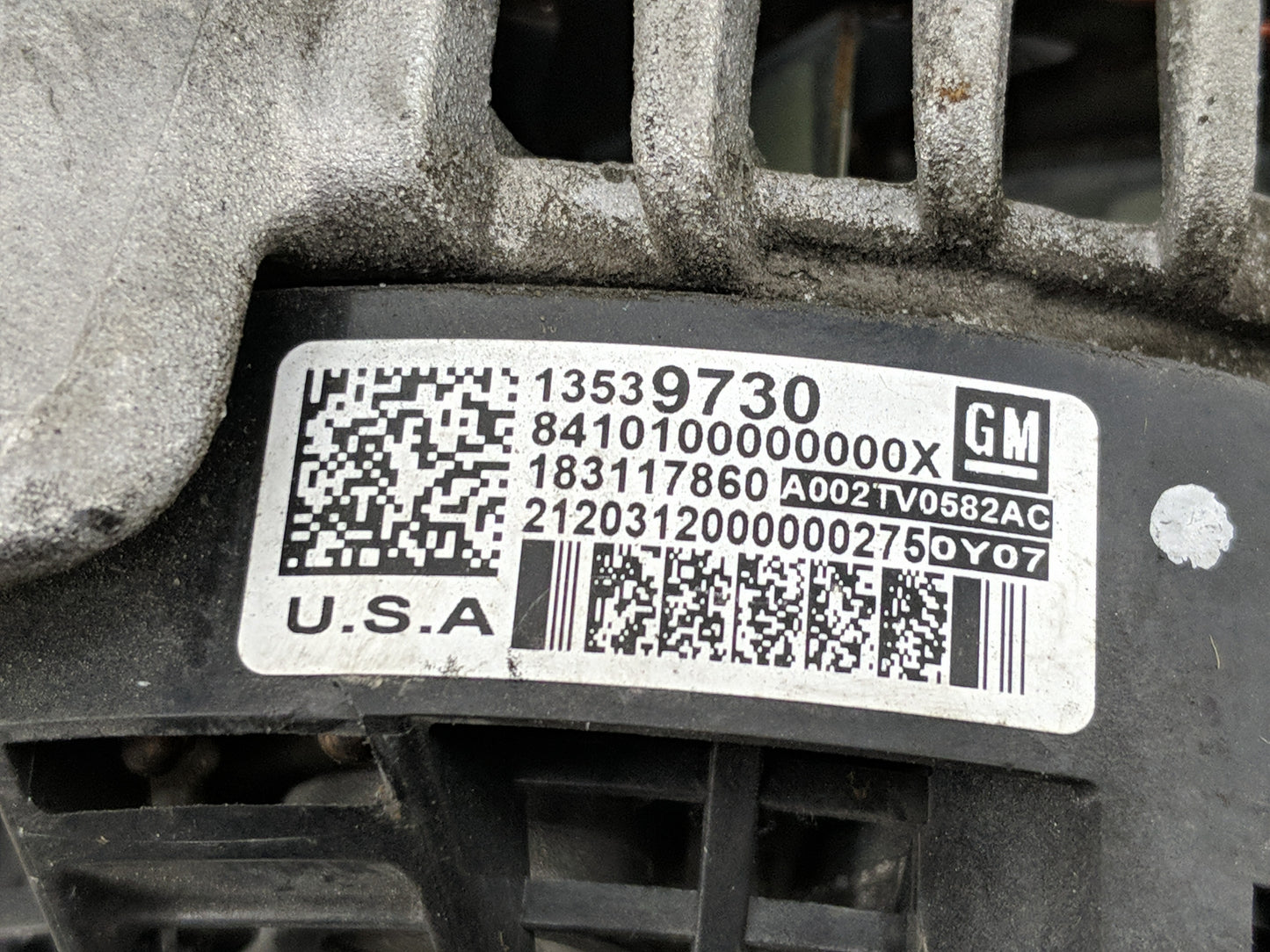 2020 Cadillac Xt5 Alternator Replacement Generator Charging Assembly Engine OEM P/N:13539730 Fits Fits 2021 2022 OEM Used Au