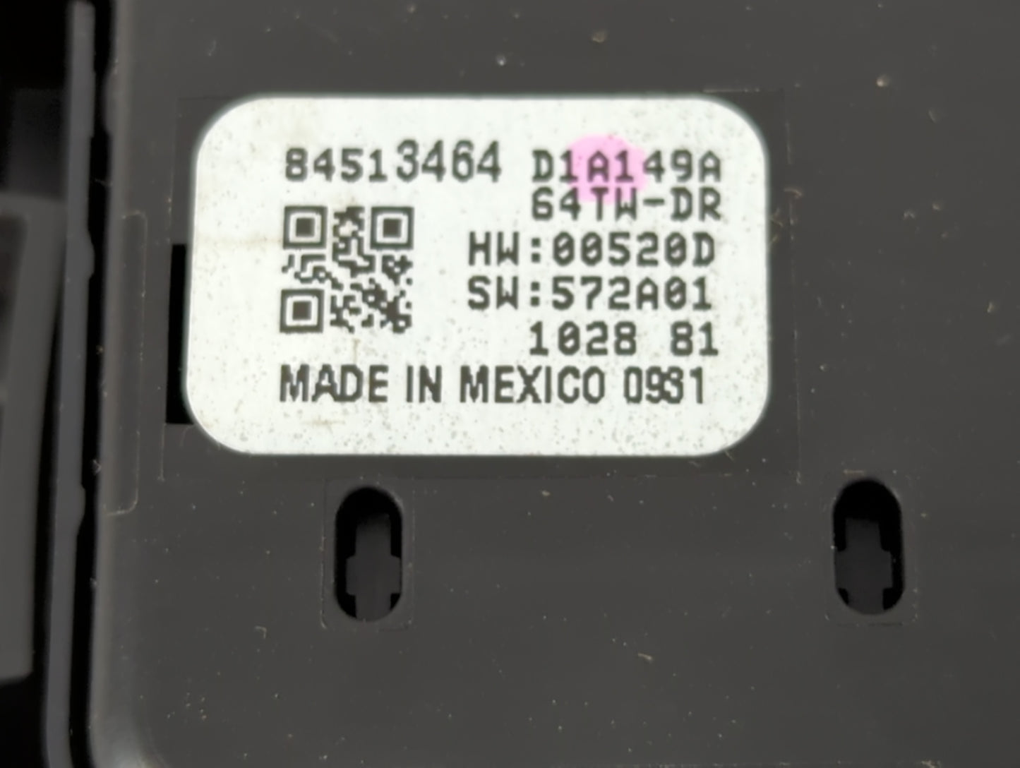 2019-2022 Chevrolet Blazer Master Power Window Switch Replacement Driver Side Left P/N:84513464 Fits OEM Used Auto Parts - O