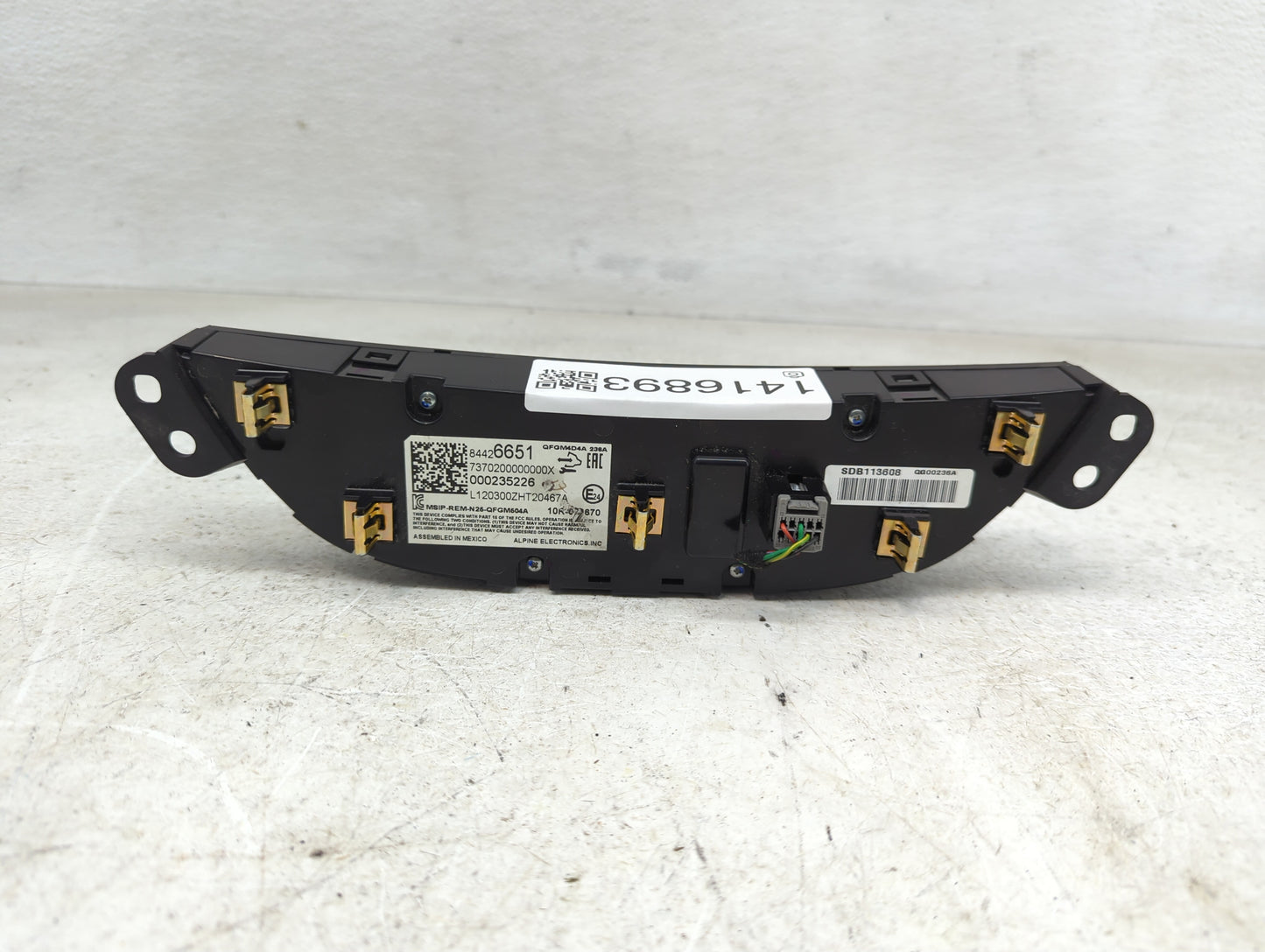 2019-2021 Chevrolet Malibu Climate Control Module Temperature AC/Heater Replacement P/N:84426651 Fits Fits 2019 2020 2021 OE