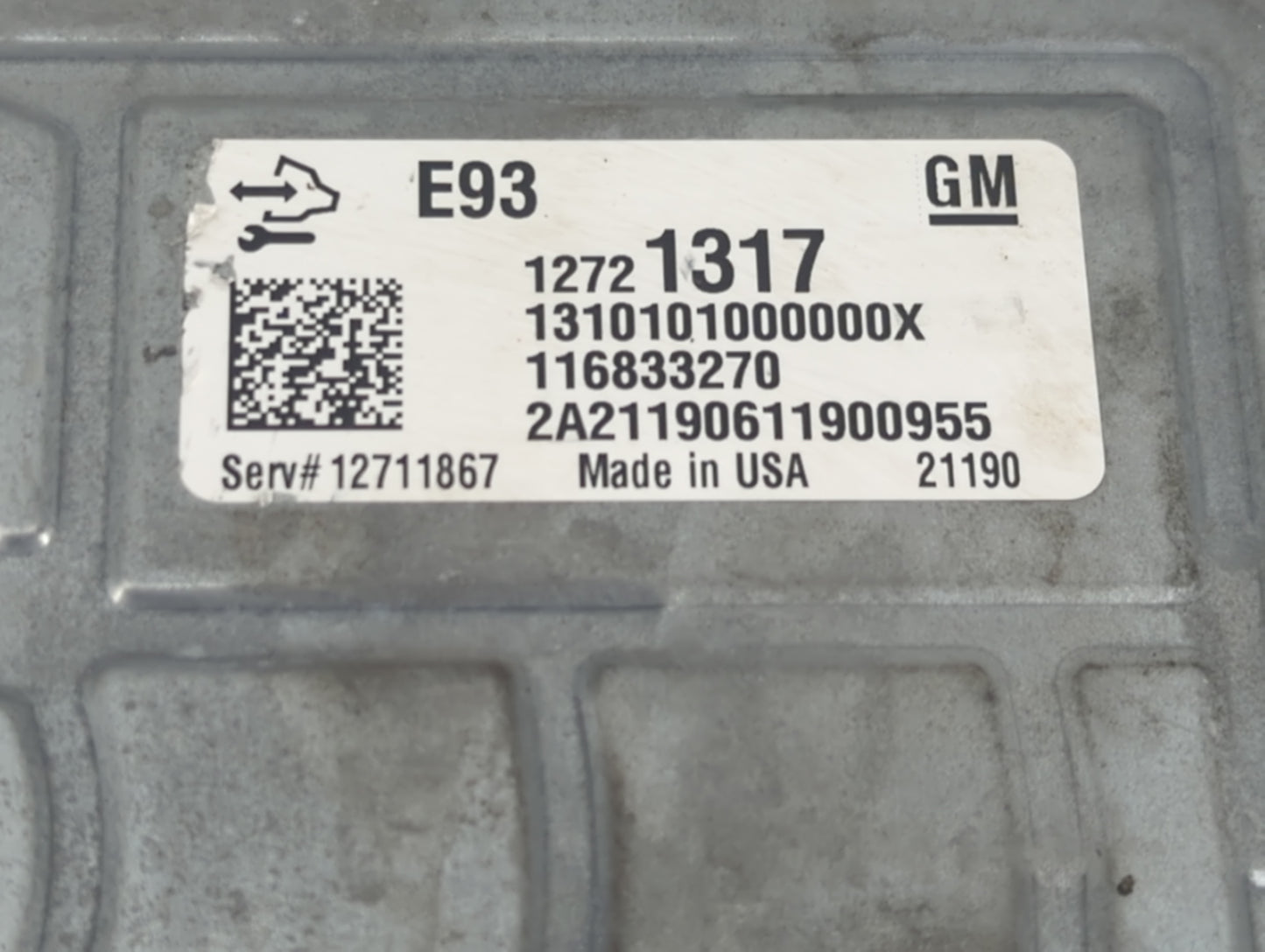 2019-2021 Chevrolet Silverado 1500 PCM Engine Control Computer ECU ECM PCU OEM P/N:12721317 12711867 Fits Fits 2019 2020 202