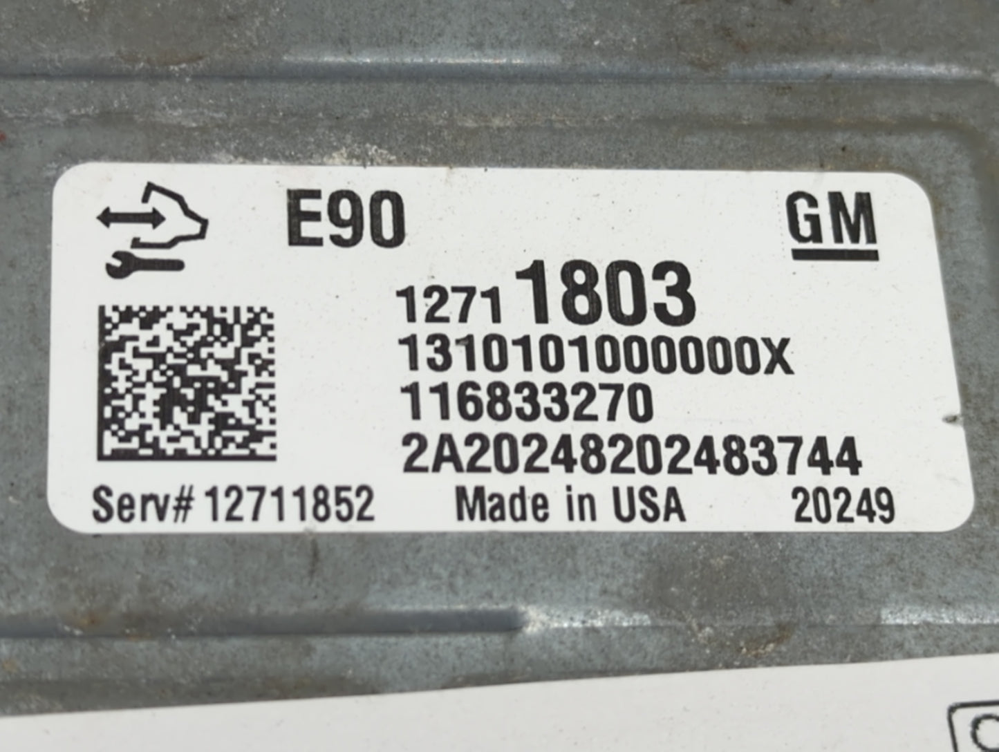 2019-2021 Chevrolet Silverado 1500 PCM Engine Control Computer ECU ECM PCU OEM P/N:12711803 12711852 Fits Fits 2019 2020 202