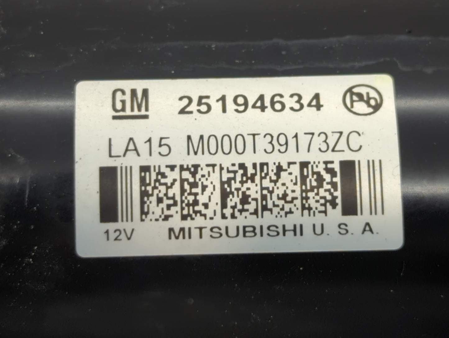 2013-2021 Chevrolet Trax Car Starter Motor Solenoid OEM P/N:M000T39173ZC 25194634 Fits OEM Used Auto Parts - Oemusedautopart