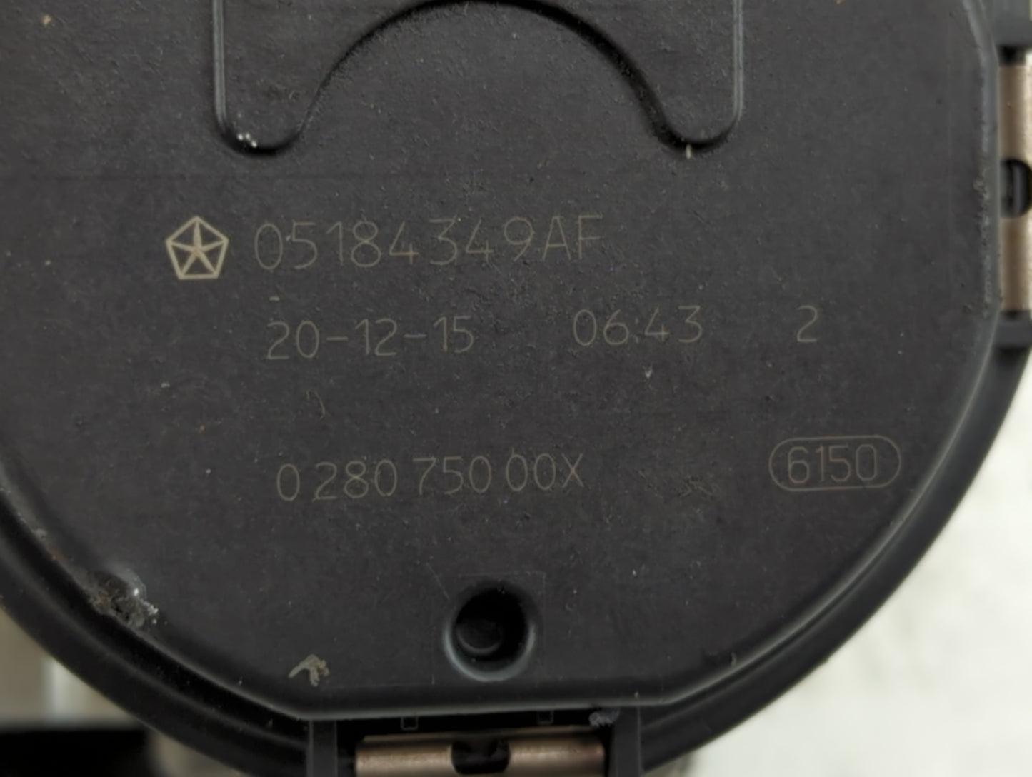 2020-2022 Chrysler Voyager Throttle Body P/N:0 280 750 00X 05184349AF Fits OEM Used Auto Parts - Oemusedautoparts1.com