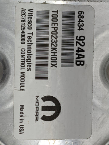 2020-2022 Dodge Challenger PCM Engine Control Computer ECU ECM PCU OEM P/N:68434924AB T00EP0232KH0IX Fits Fits 2020 2021 2022 OEM Used Auto Parts