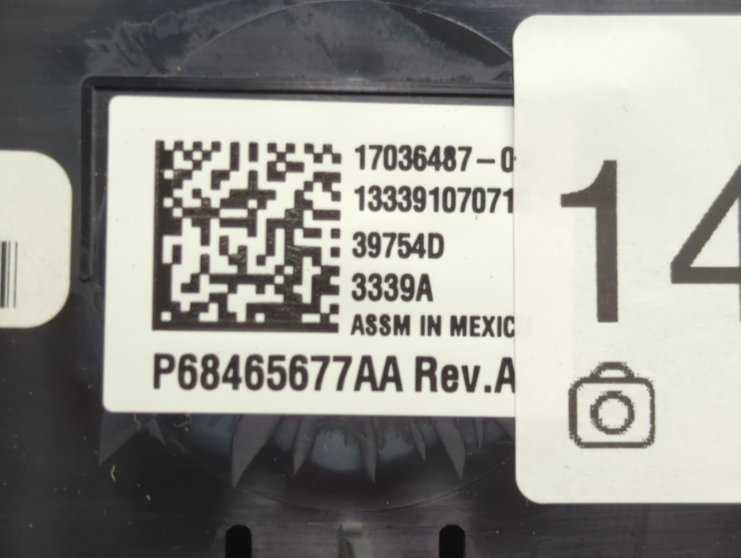 2021-2022 Dodge Durango Climate Control Module Temperature AC/Heater Replacement P/N:P68465677AA 17036487 Fits Fits 2021 202