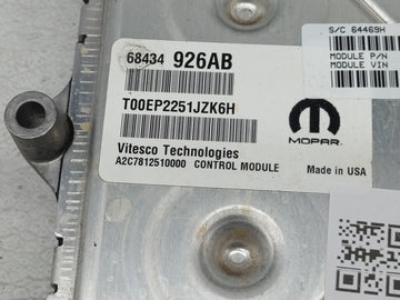 2021 Dodge Ram 1500 PCM Engine Control Computer ECU ECM PCU OEM P/N:68434926AB Fits Fits 2020 2022 OEM Used Auto Parts