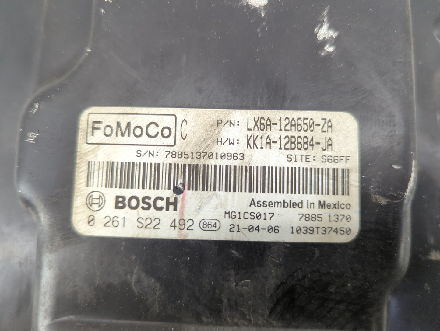 2021 Ford Bronco Sport PCM Engine Control Computer ECU ECM PCU OEM P/N:LX6A-12A650-ZA KK1A-12B684-JA, 0261S22492 Fits OEM Us