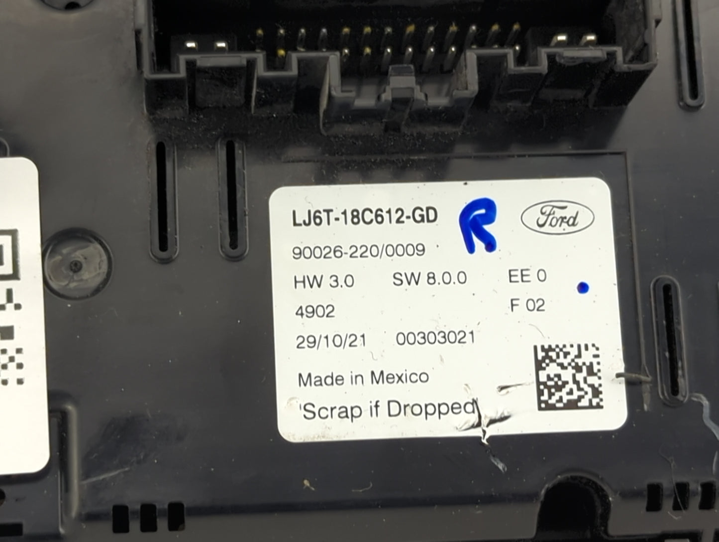2020-2022 Ford Escape Climate Control Module Temperature AC/Heater Replacement P/N:LJ6T-18C612-GD Fits Fits 2020 2021 2022 O