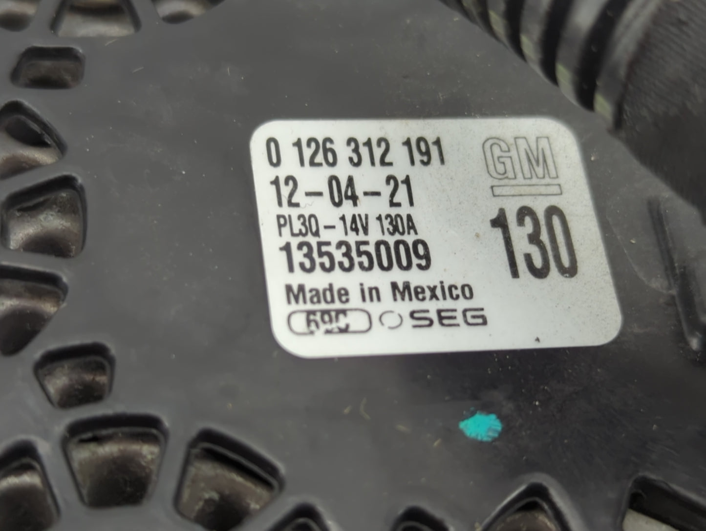 2018-2022 Gmc Terrain Alternator Replacement Generator Charging Assembly Engine OEM P/N:0126312191 Fits OEM Used Auto Parts