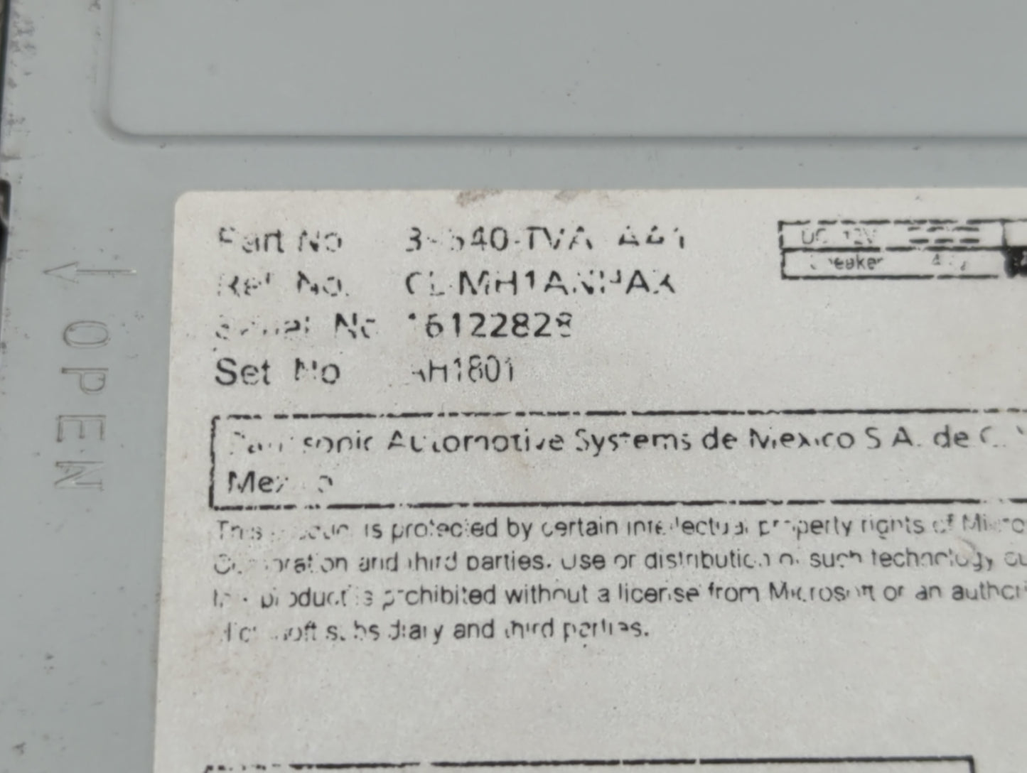 2021 Honda Accord Radio AM FM Cd Player Receiver Replacement Fits OEM Used Auto Parts - Oemusedautoparts1.com