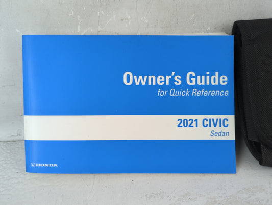 2021 Honda Civic Owners Manual Book Guide P/N:00X31-TBA-G500 OEM Used Auto Parts