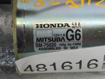 2016-2017 Honda Civic Car Starter Motor Solenoid OEM P/N:SM-75020 Fits Fits 2016 2017 2020 OEM Used Auto Parts