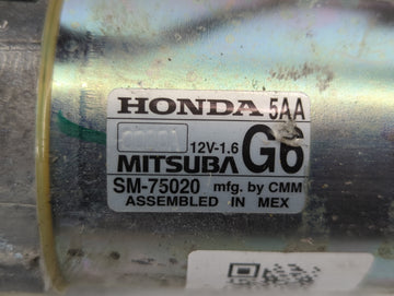 2016-2017 Honda Civic Car Starter Motor Solenoid OEM P/N:SM-75020 Fits Fits 2016 2017 2020 OEM Used Auto Parts