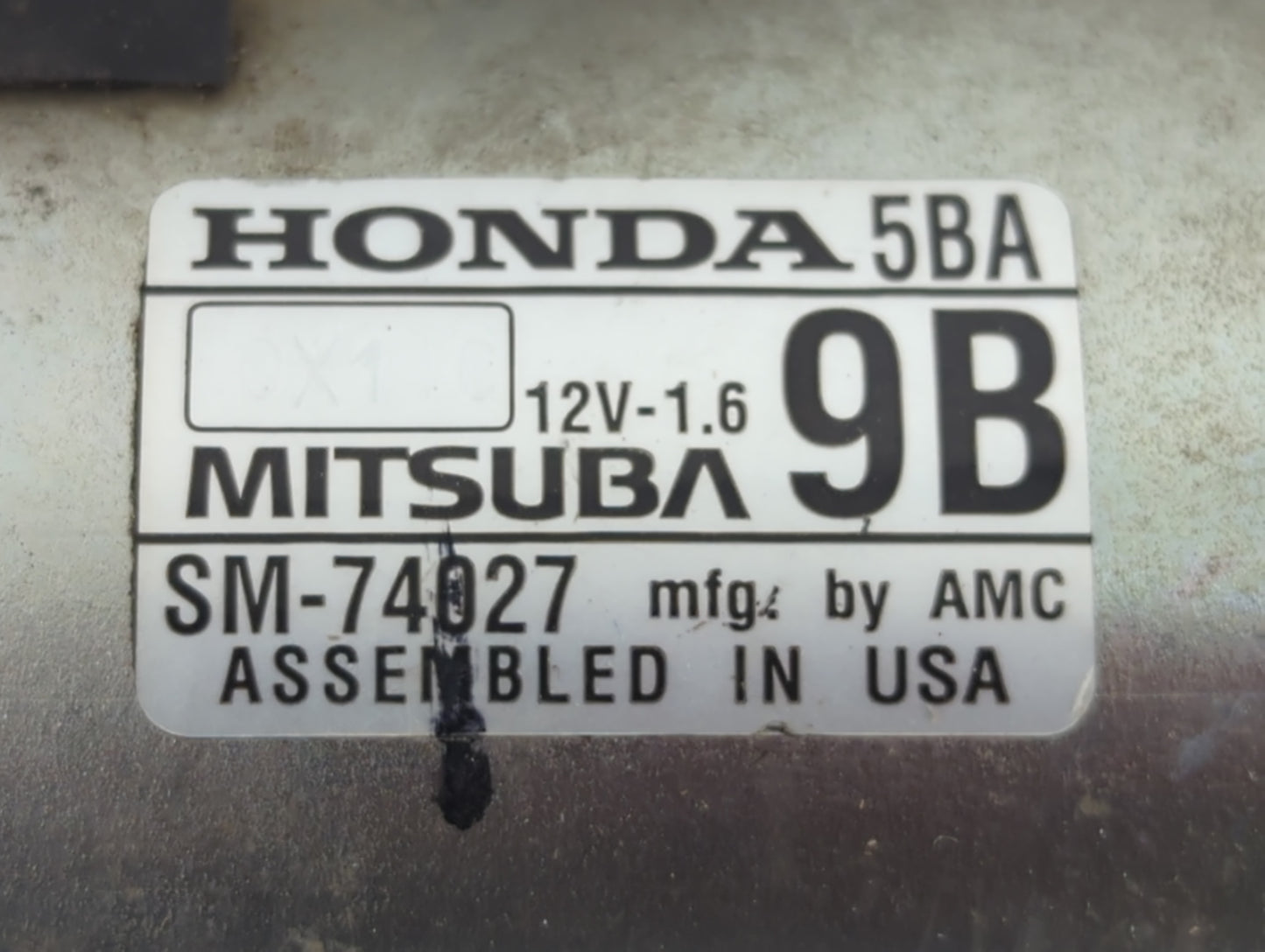 2016-2021 Honda Civic Car Starter Motor Solenoid OEM P/N:SM-74027 Fits Fits 2016 2017 2018 2019 2020 2021 OEM Used Auto Part
