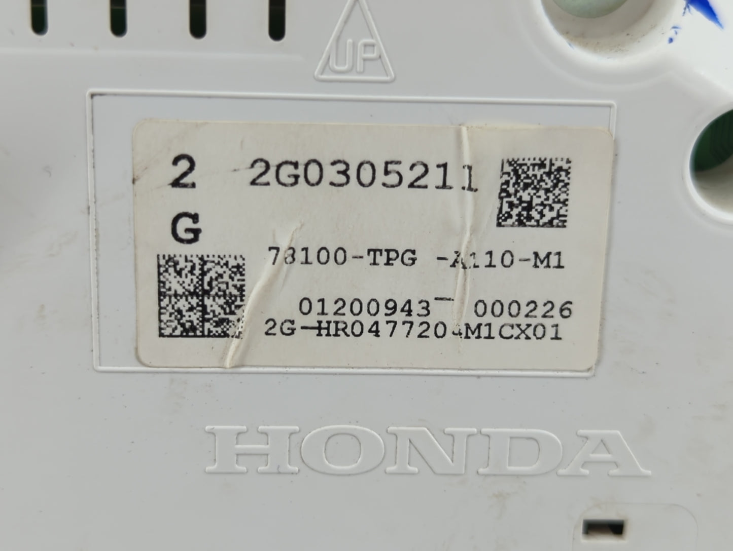 2021 Honda Cr-V Instrument Cluster Speedometer Gauges P/N:78100-TPG-A110-M1 Fits OEM Used Auto Parts - Oemusedautoparts1.com