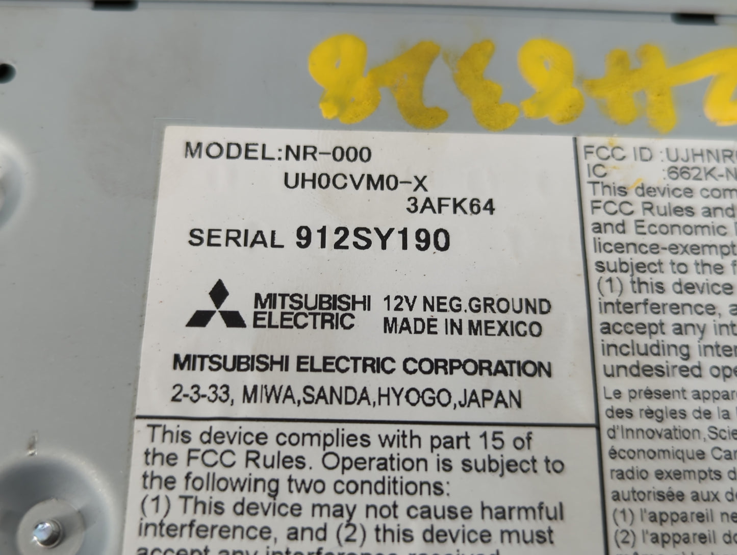 2018-2021 Honda Cr-V Radio AM FM Cd Player Receiver Replacement P/N:912SY190 Fits Fits 2018 2019 2020 2021 OEM Used Auto Par