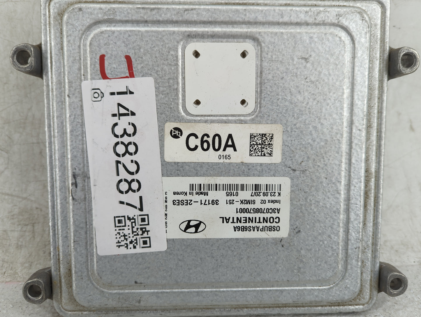 2020-2021 Hyundai Kona PCM Engine Control Computer ECU ECM PCU OEM P/N:39171-2ESE3 A3C0708570001, 05BUPAAS6B6A Fits Fits 202