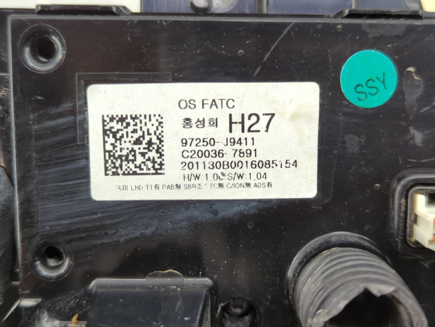 2018-2021 Hyundai Kona Climate Control Module Temperature AC/Heater Replacement P/N:97250-J9411 Fits Fits 2018 2019 2020 202